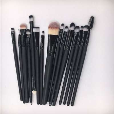 No Minimum black mekup makeup set cosmetic brushes 15 pcs eye brush set