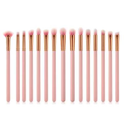 15pcs makeup products make up brush set eyeshadow brush pink gold color small fan shape eyeshadow brush set