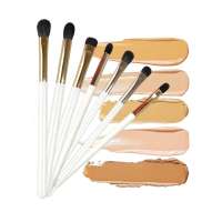 Clear Handle High Quality Custom Makeup Brush Private Logo Eyeshadow Brush Set